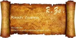 Rauch Zsanna névjegykártya
